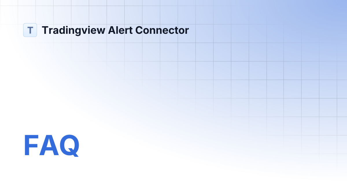 Faq tradingview alert connector